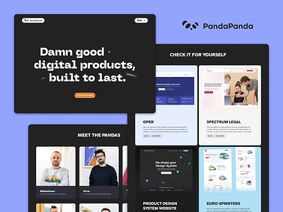 PandaPanda Website Redesign agency bold branding clean design digital landingpage pandapanda portfolio product rebranding redesign simple studio ui ux website