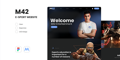 eSport Website - UX/UI Design brand guidline branding branding design design design branding design system e sport website esport team website esport website gaming web design gaming website illustration ui ui design ui ux ux ux design ux ui design web design website design