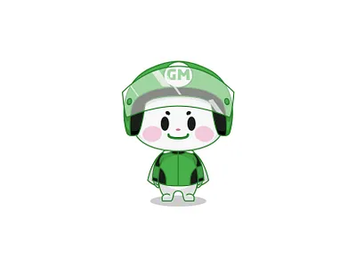 Gojek Competition Mascot character deisgn illsutration mascot design vector illustration