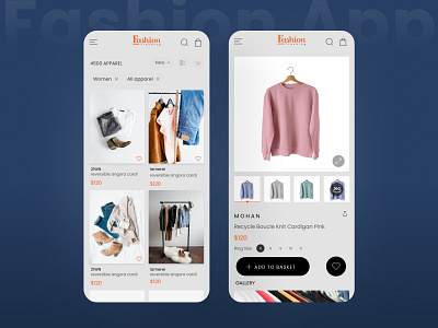 Fashion App cart cloths fashion graphic design logo motion graphics new app trending app ui woocommerce