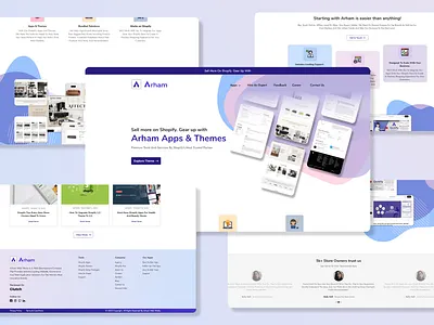 Arham Commerce - landing page design