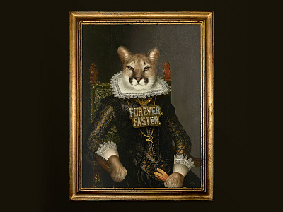 PUMA - The Gold Bar (The Heir) 🥇 big cat drawing fashion forever faster graphic design illustration jeffrey dirkse lifestyle lion painting puma retouching retro sports tiger vintage