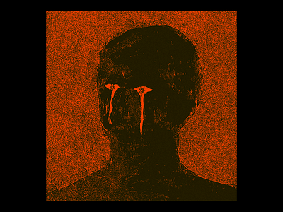 GLYPH-REAPER-BETA dark art heptagram illustration painting portrait red tears