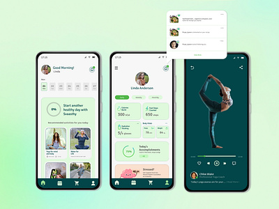 Svaasthy - The Complete Wellness App app app design fitness fitness app home screen illustration mobile mobile app personal diet plant based diet screen smart water bottles uiinteraction user experience ux water tracker wellness