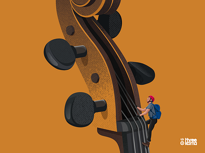 Cello art cello climb concept art digital art illustration illustrator