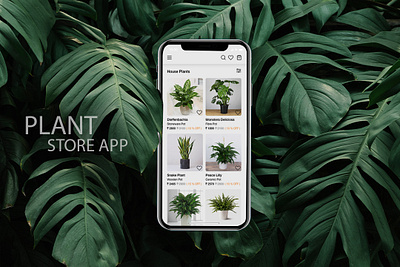 PLANT STORE APP design dribbble gif microinteraction minimal plantstoreapp ui