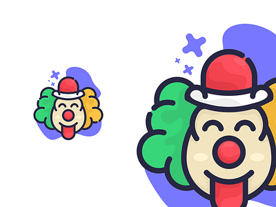 Clown branding colorlogo design graphic design illustration logo logos ui ux vector