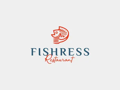 Fish Restaurant animal fish food fork logo logos restaurant sea seafood sushi