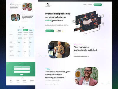 GHOSTLY | Publishing Services agency book publishing design home page homepage homepage design landing page landing page design ui ui design uiux ux ux design web web design website website design