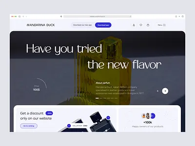 MandarinaDuck - Perfume store redesign branding design ecommerce graphic design landing landing page logo online shop perfume produ redesign shop shopping stor typography ui ux web website website desigh