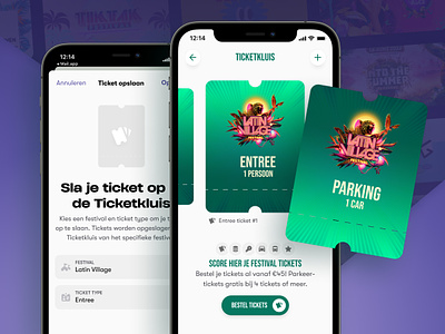 Follow the Beat festival ticket wallet app carousel in app festival festival app file importer file share app file upload file upload app native app pass pass wallet ticket ticket wallet ui user interface ux wallet