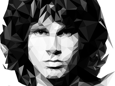 Poligonal portret graphic design illustration vector