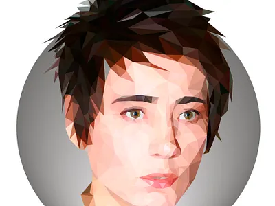 Poligonal portret graphic design illustration vector