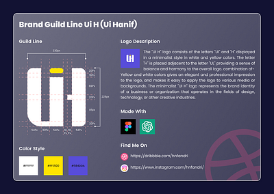 Guild Line Logo UiH brand branding design guildline logo logo guildline ui