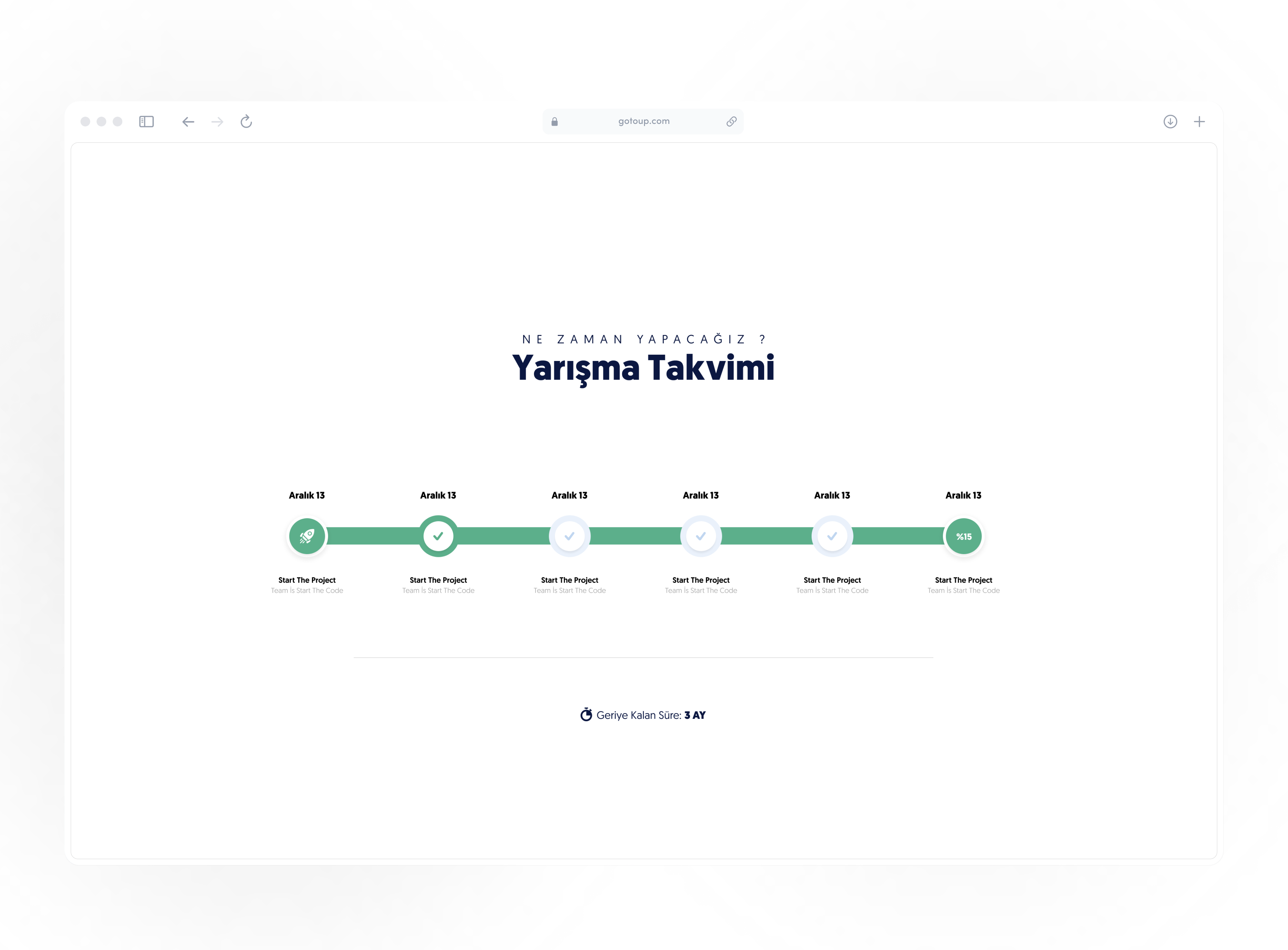 Example of Go To Up Timeline Design