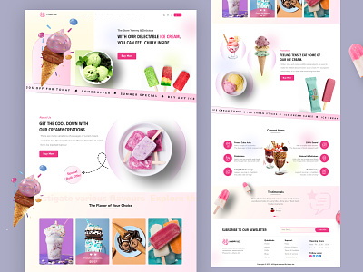 Sweetest Victory: Ice Cream Contest Website Experience banding cold food ice cream icecreamweb inspiration landingpage new uiux webdesign website