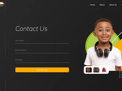 Simple Contact Us Page children contactus darkmode design ui web website