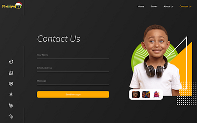 Simple Contact Us Page children contactus darkmode design ui web website