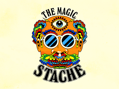 The Magic Stach Logo branding design logo retro typography vector vintage