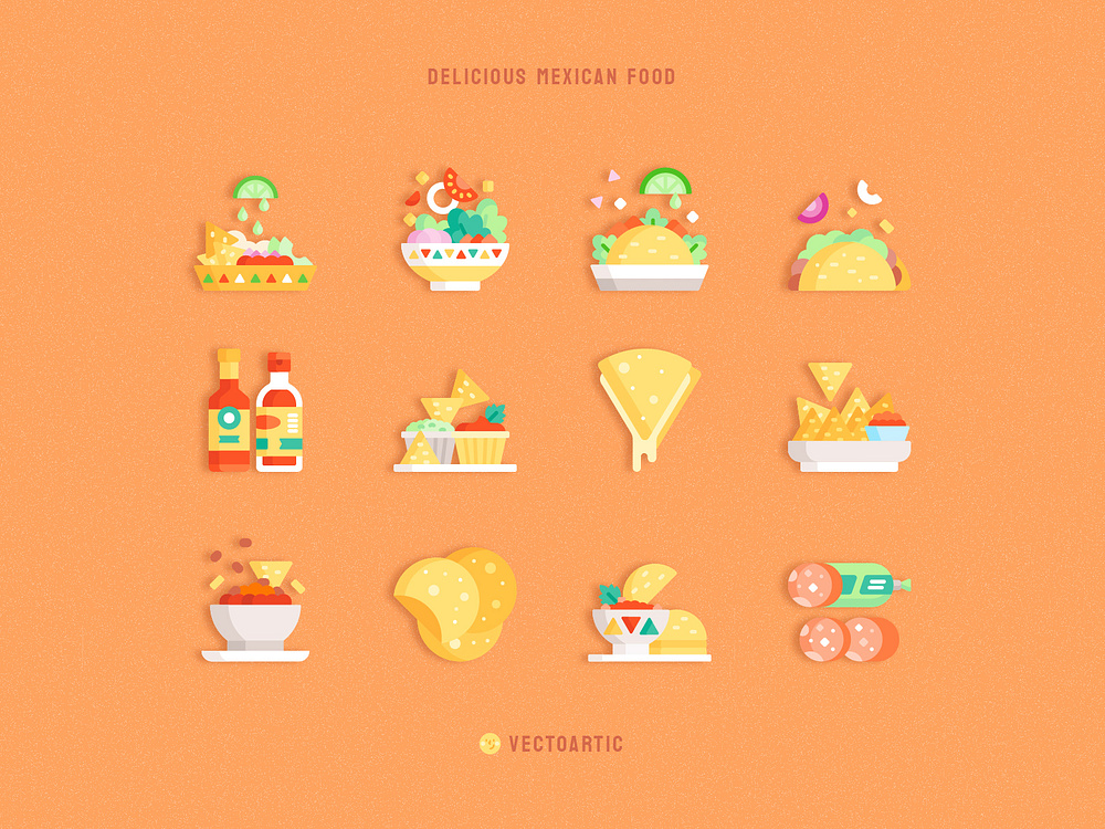 Mexican Food Icons designs, themes, templates and downloadable graphic ...