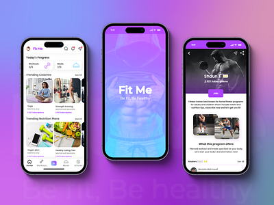 Fit Me Mobile App app coaches design fitness meals mobile nutrition plan sport ui weight