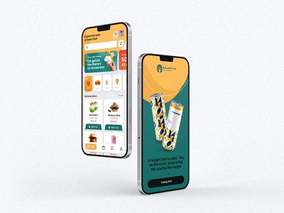 MadeFork | Food & Grocery Mobile App animation app banner branding design flutter food app food restaurant grocery app home mobile app payment screen promo app ui ux website yellow app