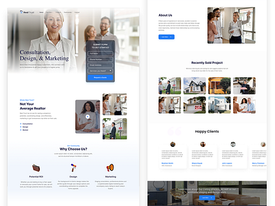 Lead page - Real Estate Industry adobe xd axure balsamiq branding figma invision landing page lead generation lead page logo real estate sketch unbounce template website wordpress