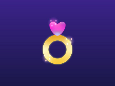 Ring branding glow heart icon illustration illustrator light logo love mbe neon ring space ui vector