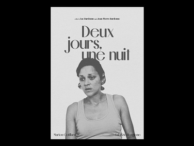 014 Deux jours, une nuit bnw branding cartaz clean depression design duotone film french french film grain graphic design grey marion cotillard minimal minimalism noise poster print type