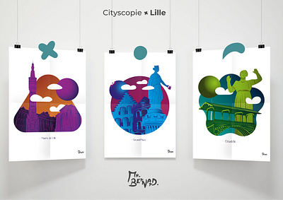 Cityscopie - Lille affiche création orginiale graphic design