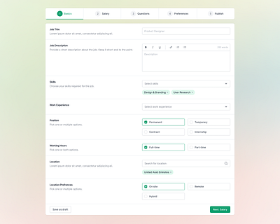 💼Forms badges design dropdowns forms jobs product saas steps styles tailwind uiux