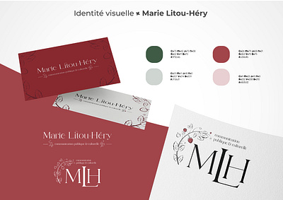 Identité visuelle - Marie Litou Héry carte de visite design identité de marque logo