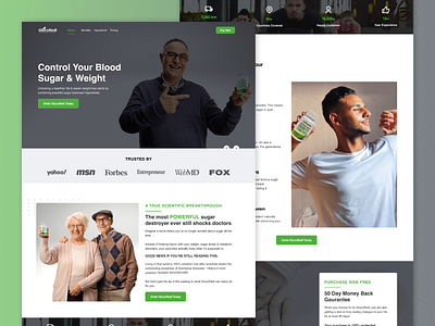 Landing Page Design for Gluco Redi