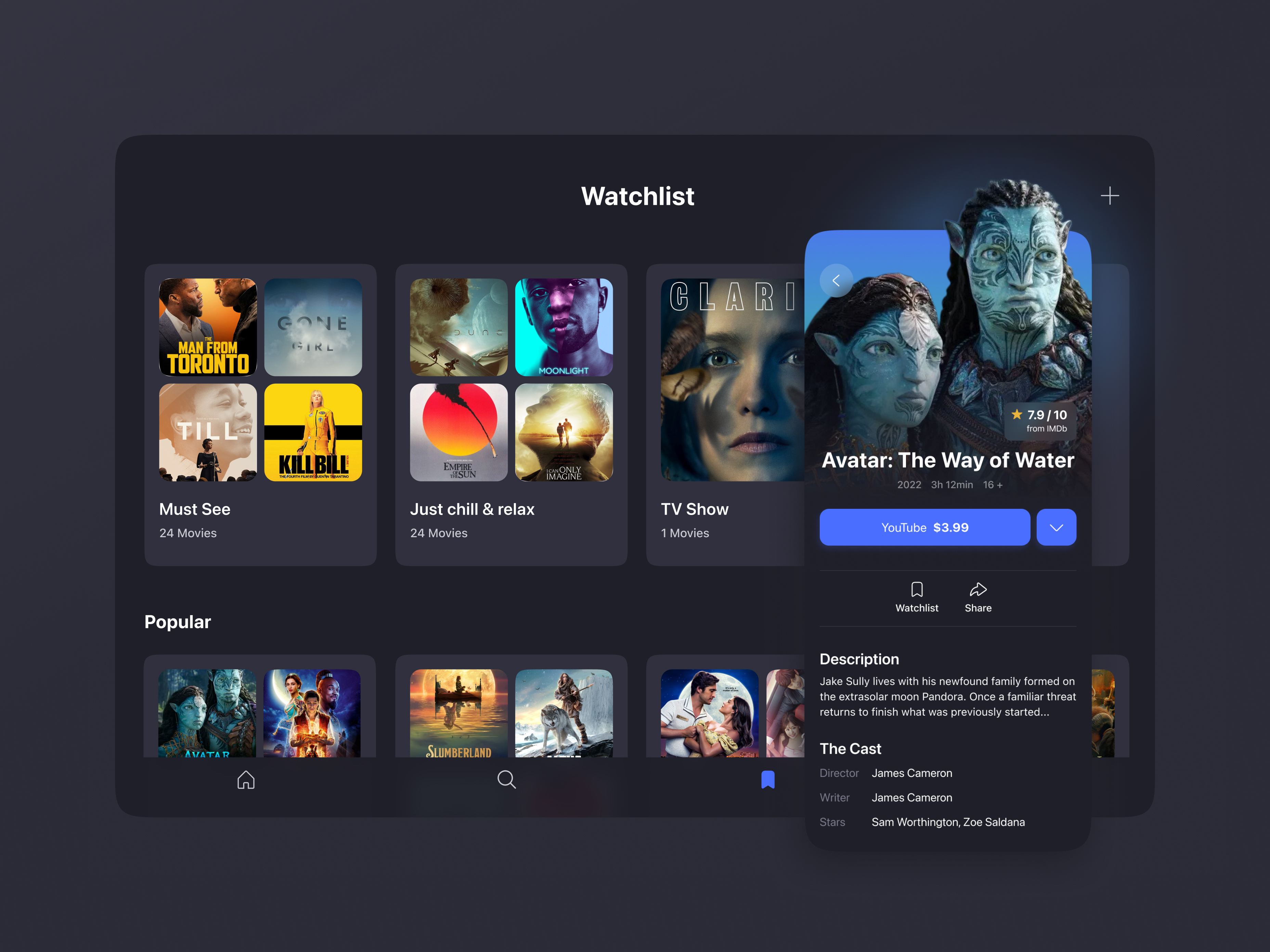 Movie and TV Show catalog app by Emerline Design Team on Dribbble