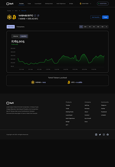 Vefi Decentralised Exchange (DEX) blockchain cex dapp dex mobile app product design ui ux