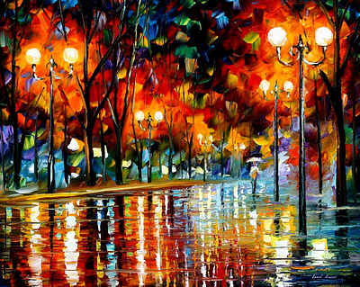 AND WHY DID SHE LEAVE — oil painting on canvas leonidafremov