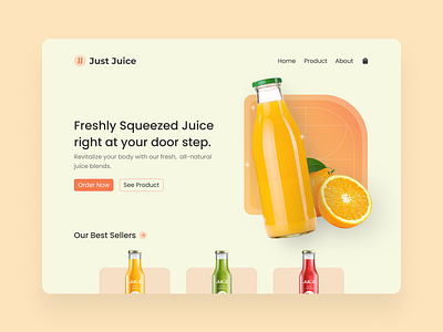 Landing Page — Daily UI daily daily ui homepage juice landing landing page orange page product shop ui visual