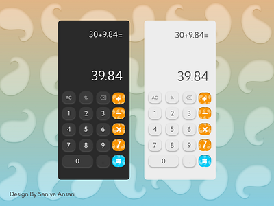 Calculator App Design app dailyui design graphic design illustration logo ui ux vector