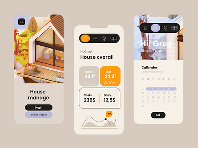 House app 3d app design home house illustration mobile mobile ui ui ux