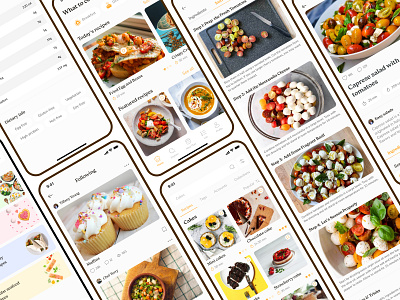 Recipe app design app design cooking app food recipe app mobile app recipe app ui