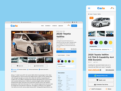 Car Selling Website car landing page malaysia selling ui design web design website