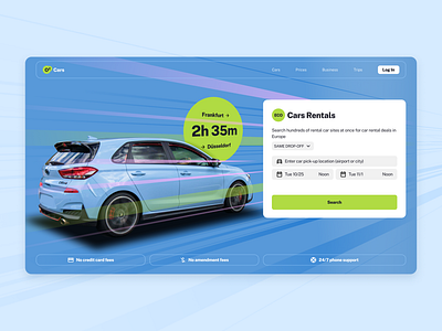 Car rental website concept car car rental creative design ui ux web