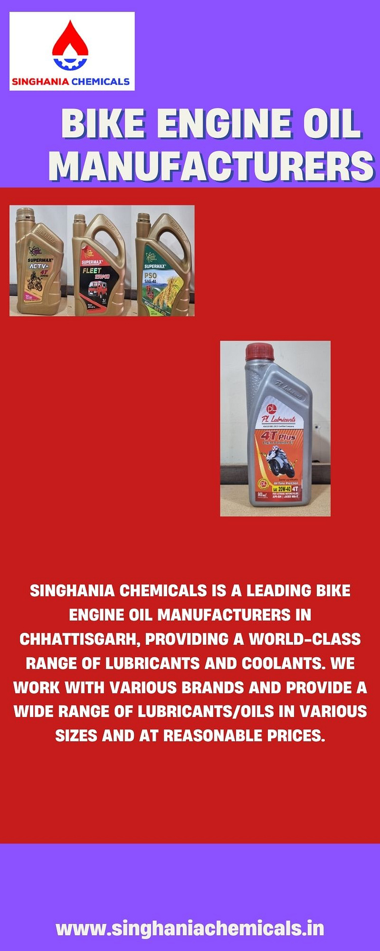 Bike Engine Oil Manufacturers by Singhania Chemical on Dribbble