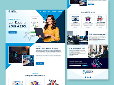 Cyber Security creative design designer figma font family graphic design modern secure template theme ui ux website
