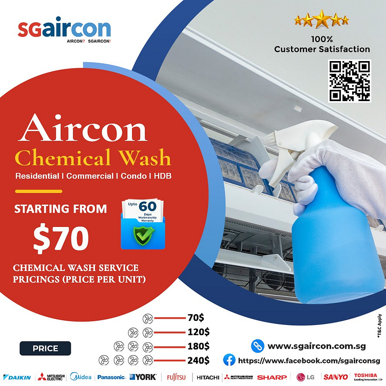 Aircon chemical wash by sgaircon on Dribbble