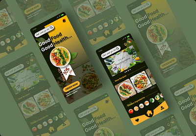 Landing and home page for our new organic food app|UI design animation app branding design design dystem food graphic design illustration logo newapp organic swiggy typography ui ux vector zomato