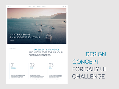 Design concept — luxury yachts dailyui design design app ui uiux uiux design webdesign yachts