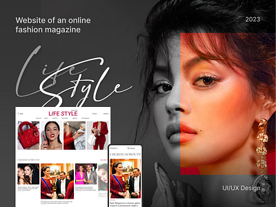 Website of an online fashion magazine branding design fashion graphic design life style magazine news style uiux design