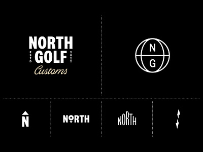 North Golf // Brand Toolkit brand brand assets brand designer brand identity branding design system golf graphic system logo logo design logotype packaging retail sport symbol toolkit vintage type visual identity