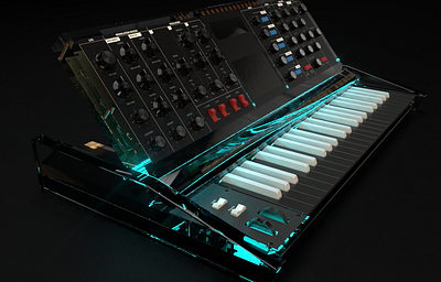 Mini Moog concept render 3d cinema4d cotane design effect moog music render synth vst